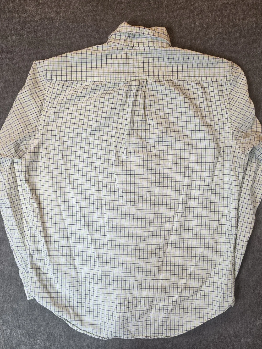 Ralph Lauren Men’s Button-Down Plaid Shirt Medium White Blue & Green Preppy